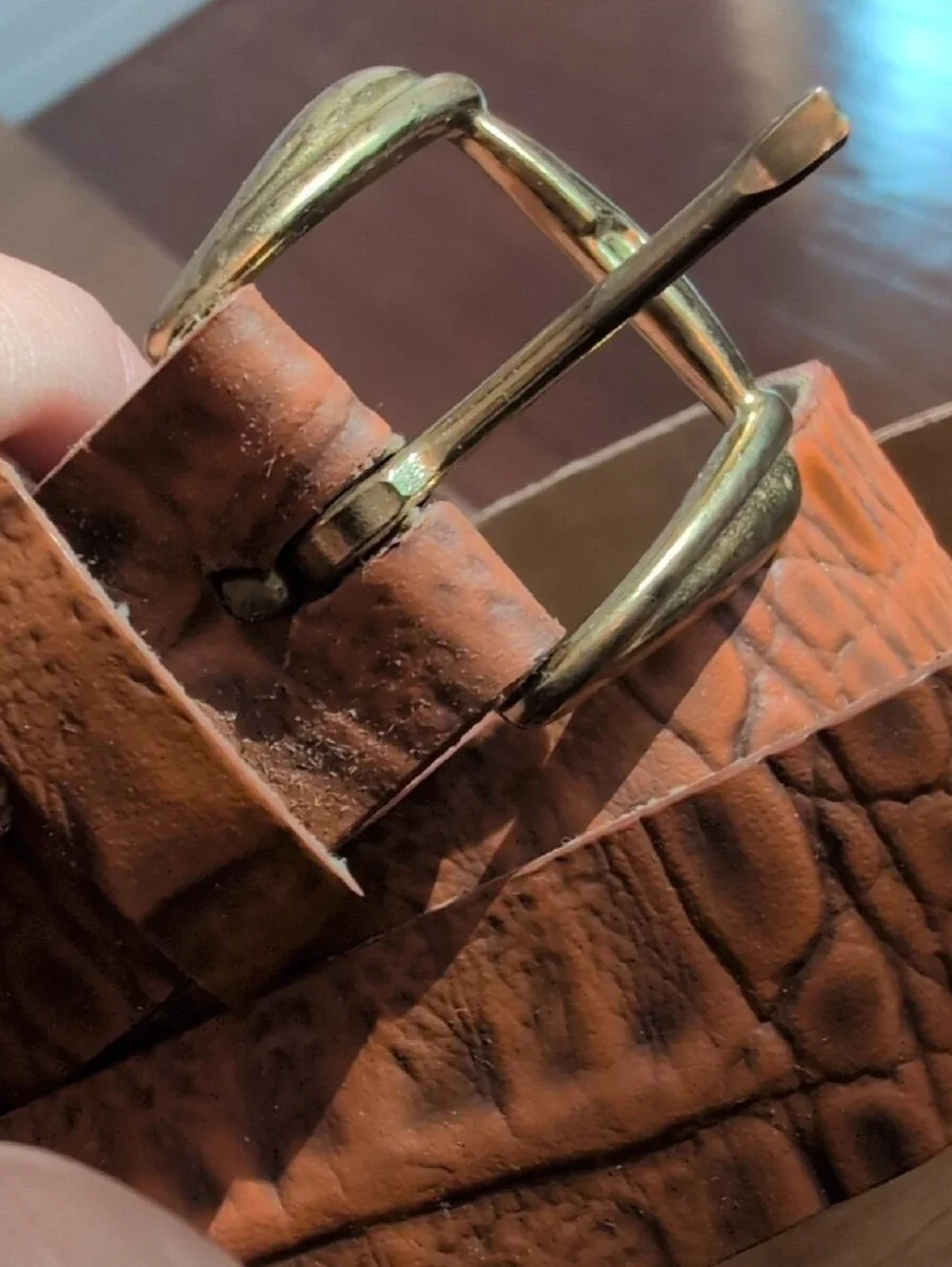 1980s Crocodile Embossed Belt.